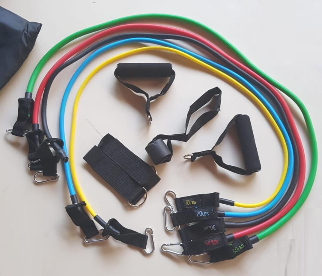 סט גומיות התנגדות 11 חלקים גומיות אימון Ultra-Tube